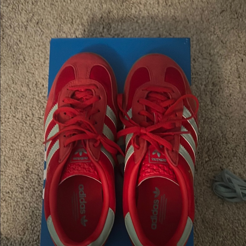 Adidas Gazelle  indoor Red Sneakers Lace-Up